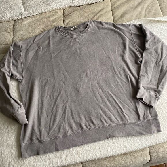Comfort Wash Men's Gray Long Sleeve Sweatshirt Size 2XL - Picture 1 of 5